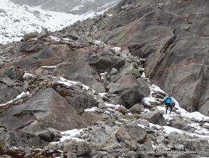 We spent at least two hours walking carefully and boulder hopping